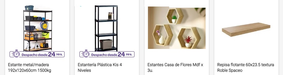 Estantes vs repisas