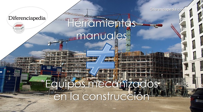 Diferencia entre herramientas manuales y equipos mecanizados en la construcción