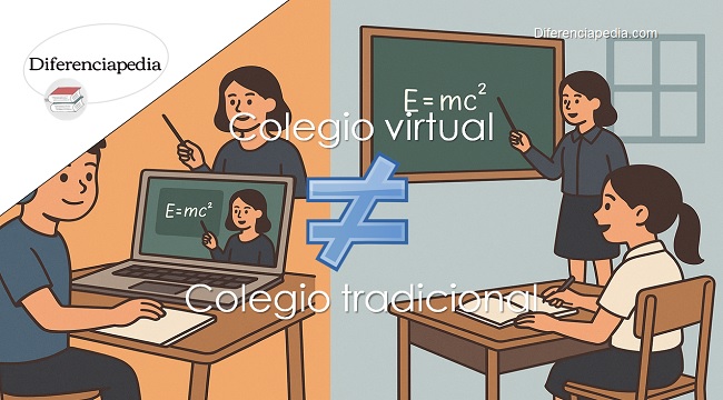 Diferencia entre colegio virtual y colegio tradicional