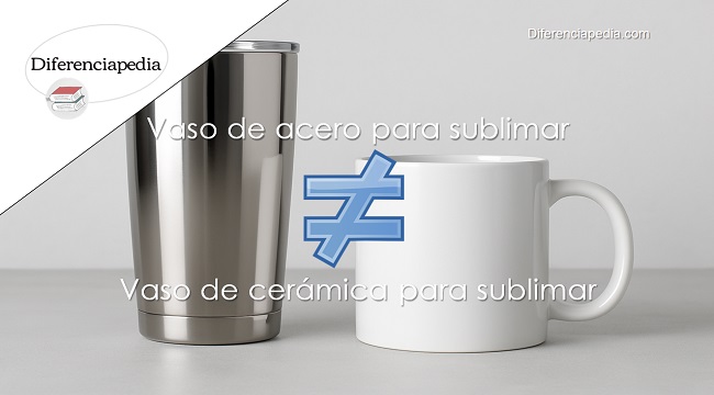 diferencia entre vaso de acero para sublimar y vaso de cerámica para sublimar