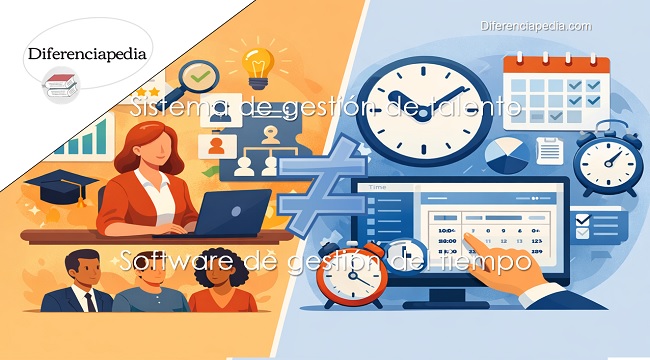 Diferencia entre sistema de gestión de talento y software de gestión del tiempo