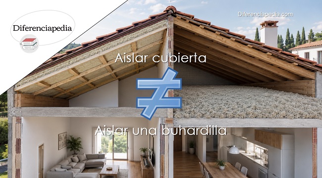 diferencia entre aislar una buhardilla y aislar un tejado